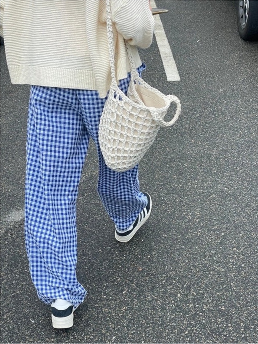 Sonderhaus Perfect Pants Gingham Blue Check Pants sz S